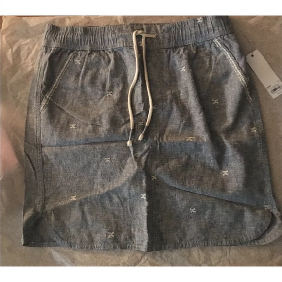 NWT Women's SONOMA Embroidered Linen Blend Skirt - Picture 3 of 10